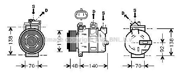 AVA QUALITY COOLING kompresorius, oro kondicionierius OLAK356